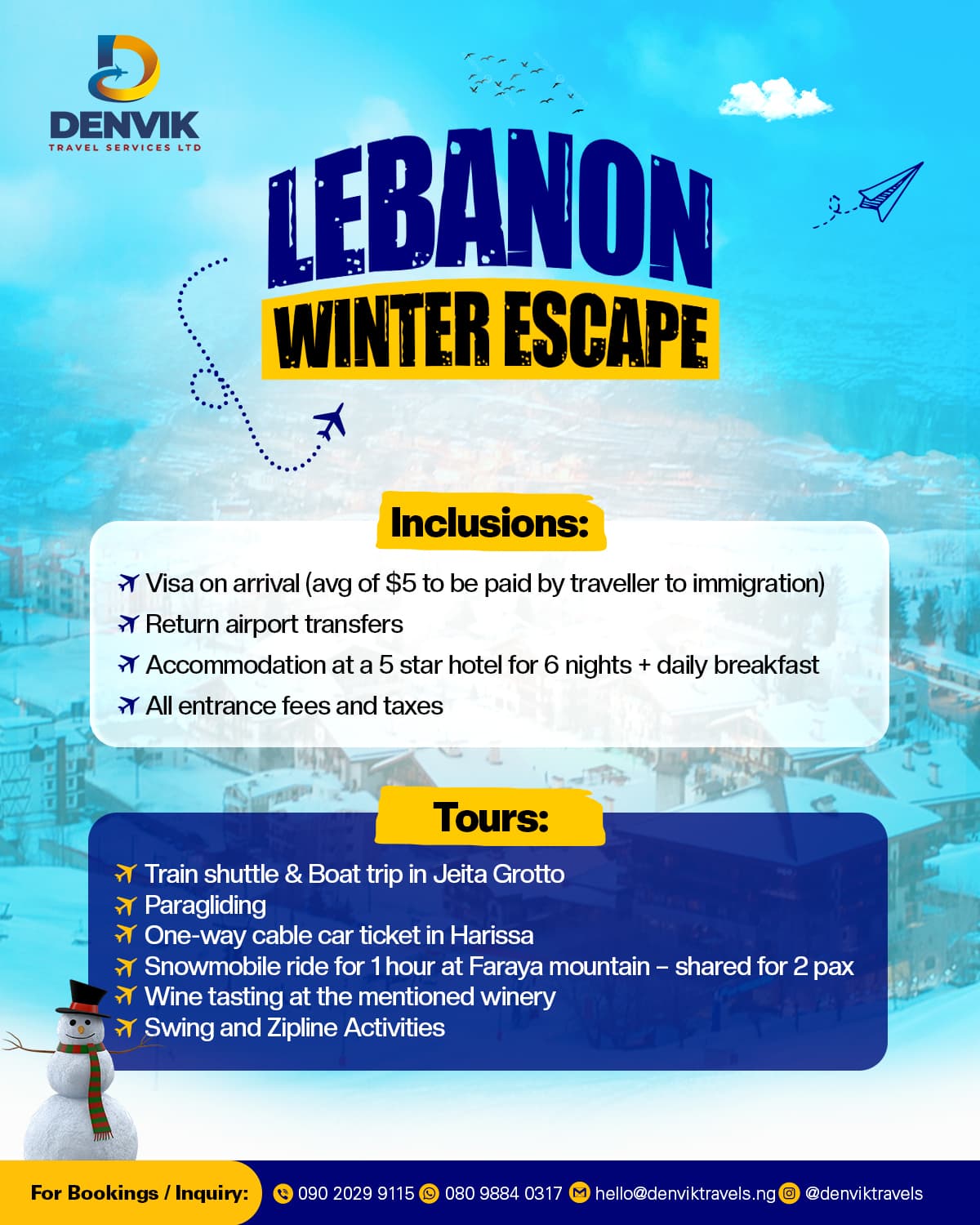 Lebanon Winter Escape